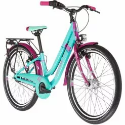 S'cool ChiX Twin Alloy 24 7-S Kinder Türkis/lila